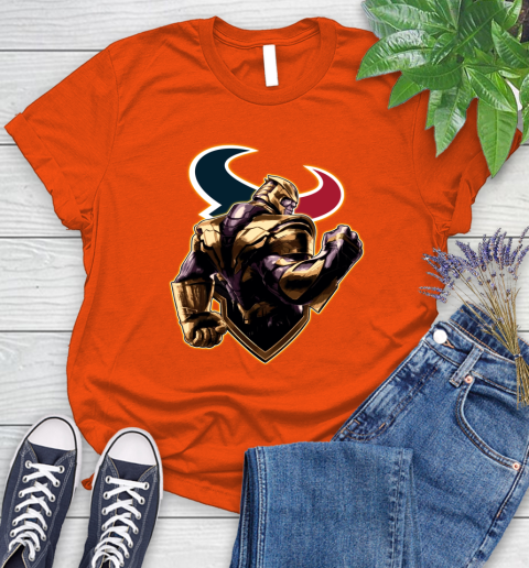 NFL Thanos Avengers Endgame Football Sports Houston Texans Women's T-Shirt 4