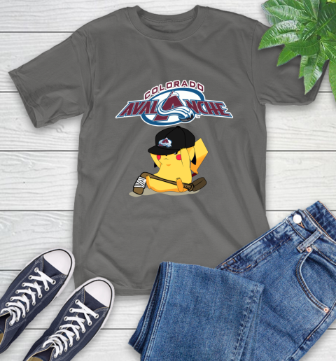 NHL Pikachu Hockey Sports Colorado Avalanche T-Shirt 9