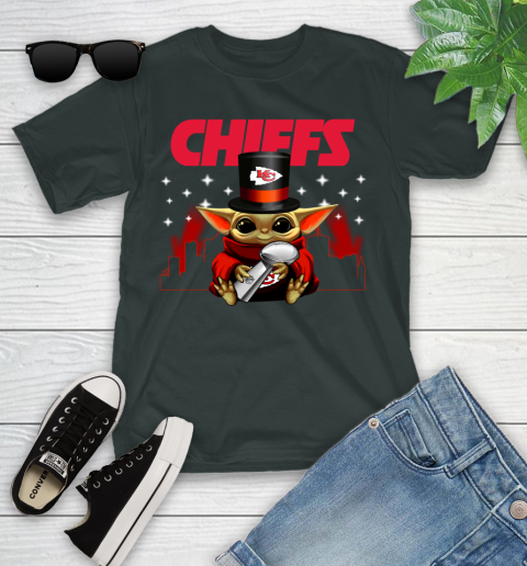 Super Bowl Baby Yoda Loves The Kansas City Chiefs Star Wars NFL Shirts 98