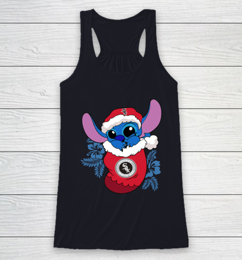 Chicago White Sox Christmas Stitch In The Sock Funny Disney MLB Racerback Tank 8
