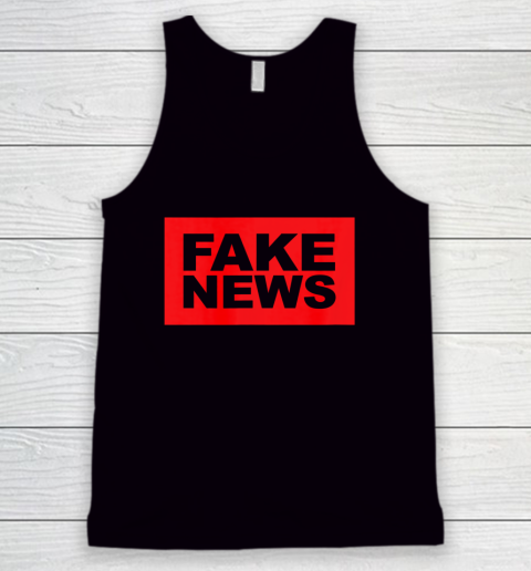 Funny fake news network political protest Tank Top