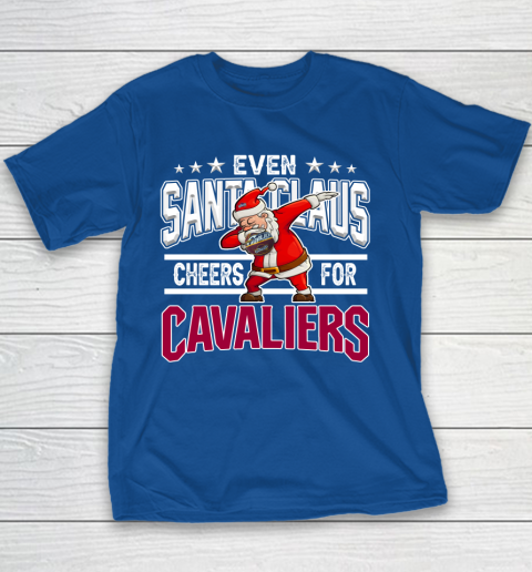 Cleveland Cavaliers Even Santa Claus Cheers For Christmas NBA Youth T-Shirt 6