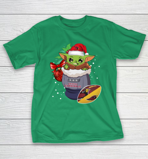 Arizona Cardinals Christmas Baby Yoda Star Wars Funny Happy NFL T-Shirt
