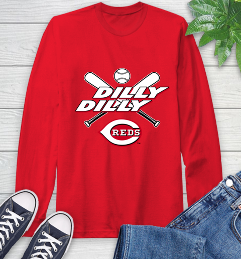 MLB Cincinnati Reds Dilly Dilly Baseball Sports Long Sleeve T-Shirt 10