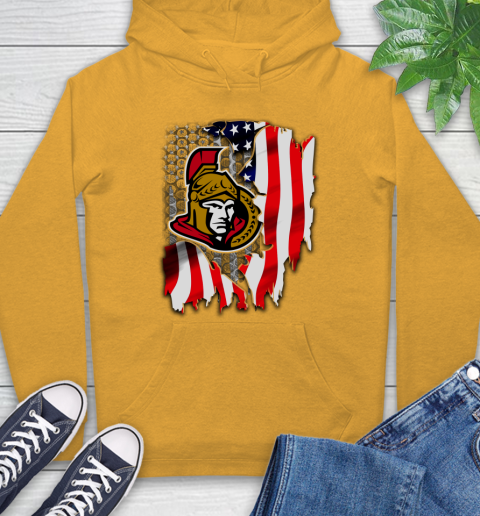 Ottawa Senators NHL Hockey American Flag Hoodie 2