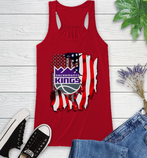 Sacramento Kings NBA Basketball American Flag Racerback Tank 5