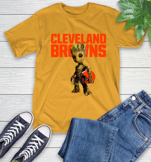Cleveland Browns NFL Football Groot Marvel Guardians Of The Galaxy T-Shirt 3