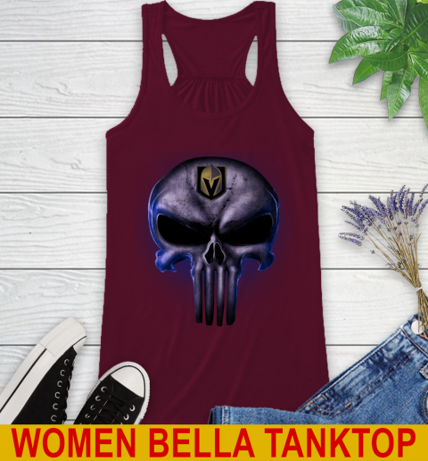 Vegas Golden Knights NHL Hockey Punisher Skull Sports Racerback Tank 2