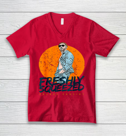 Wrestling Freshly Squeezed Orange Cassidy AEW Wrestler V-Neck T-Shirt 3