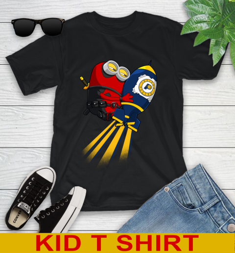 NBA Basketball Indiana Pacers Deadpool Minion Marvel Shirt Youth T-Shirt
