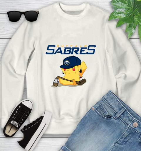 NHL Pikachu Hockey Sports Buffalo Sabres Youth Sweatshirt