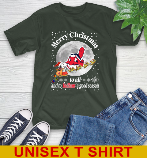 Cleveland Indians Merry Christmas To All And To Indians A Good Season MLB Baseball Sports T-Shirt 6