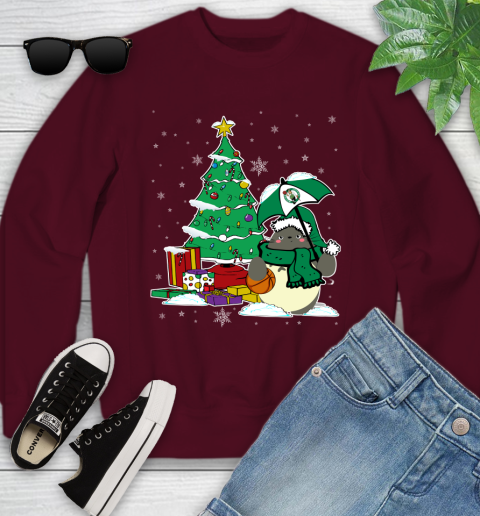 Boston Celtics NBA Basketball Cute Tonari No Totoro Christmas Sports Youth Sweatshirt 4