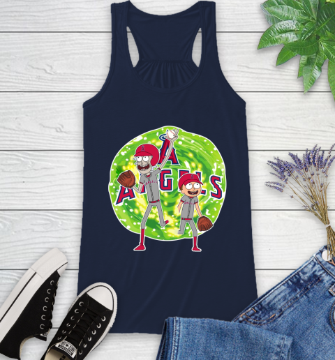 MLB Los Angeles Angels Rick And Morty Baseball Sports Racerback Tank 12