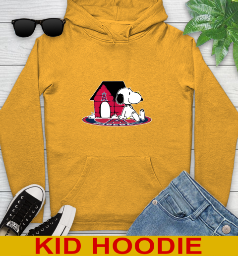 MLB Baseball Los Angeles Angels Snoopy The Peanuts Movie Shirt Youth Hoodie 3