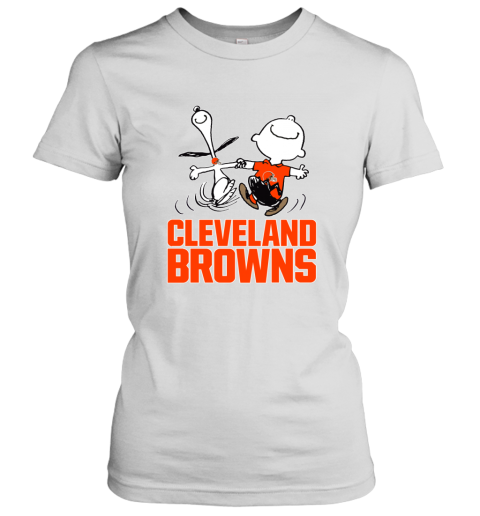 CLEVELAND BROWNS Shirt Womens Medium NFL Team Apparel Short Sleeve V Neck  Brown