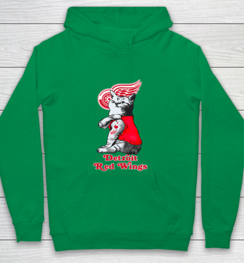 NHL My Cat Loves Detroit Red Wings Hockey Youth Hoodie 4