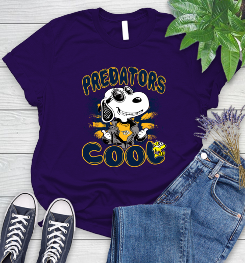 NHL Hockey Nashville Predators Cool Snoopy Shirt Women's T-Shirt 4