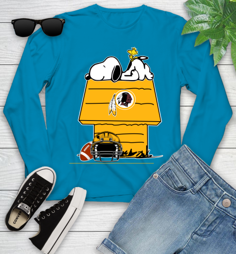 Washington Redskins NFL Football Snoopy Woodstock The Peanuts Movie Youth Long Sleeve 7