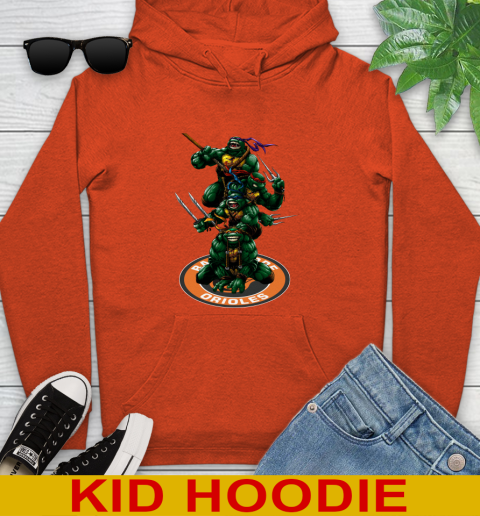 MLB Baseball Baltimore Orioles Teenage Mutant Ninja Turtles Shirt Youth Hoodie 5