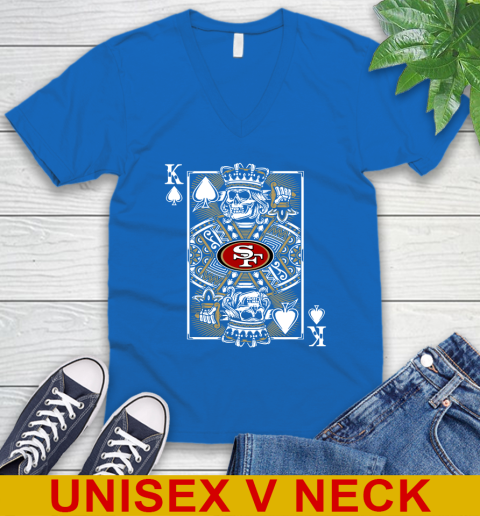San Francisco 49ers NFL Football The King Of Spades Death Cards Shirt V-Neck T-Shirt 5