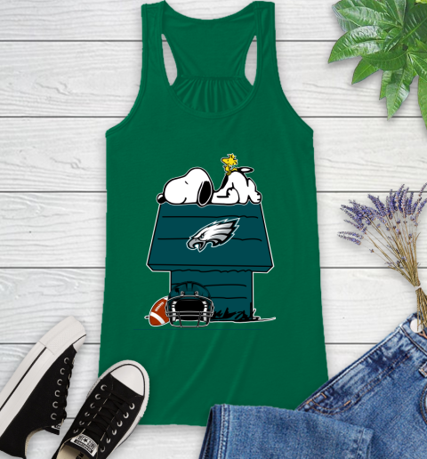 Philadelphia Eagles NFL Football Snoopy Woodstock The Peanuts Movie Racerback Tank 7