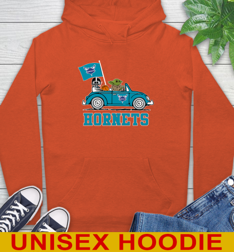 NBA Basketball Charlotte Hornets Darth Vader Baby Yoda Driving Star Wars Shirt Hoodie 5