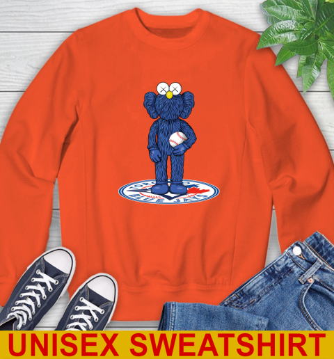 MLB Baseball Toronto Blue Jays Kaws Bff Blue Figure Shirt Sweatshirt 4