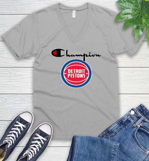 NBA Basketball Detroit Pistons Champion Shirt V-Neck T-Shirt 2
