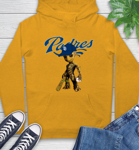 MLB San Diego Padres Groot Guardians Of The Galaxy Baseball Hoodie 3