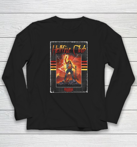 Stranger Things 4 Eddie Munson Hellfire Club Guitar Power Long Sleeve T-Shirt