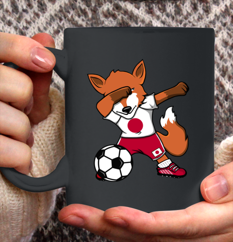 Dabbing Fox Japan Soccer Fans Jersey Japanese Football Lover Ceramic Mug 11oz