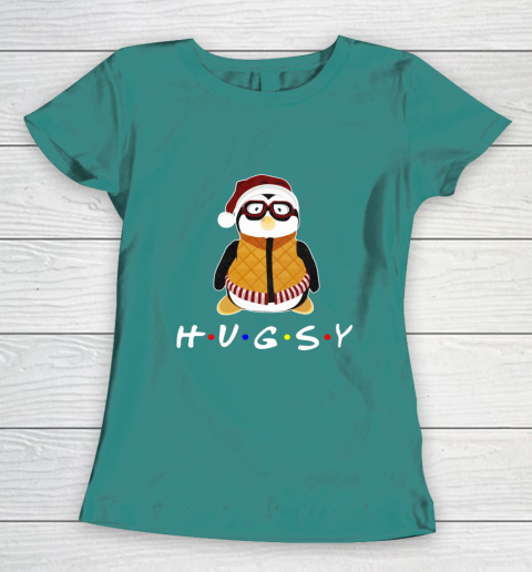 Funny Tee Hugsy Penguin For Friends Christmas Unagi Lobster Women's T-Shirt 10