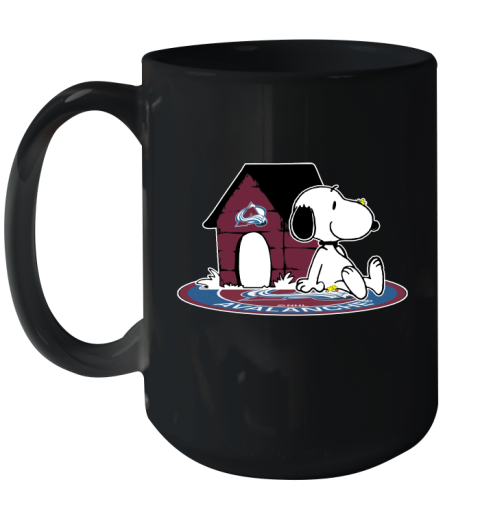 NHL Hockey Colorado Avalanche Snoopy The Peanuts Movie Shirt Ceramic Mug 15oz 2