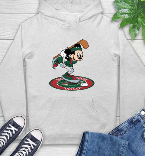 NHL Hockey Minnesota Wild Cheerful Mickey Disney Shirt Hoodie 2