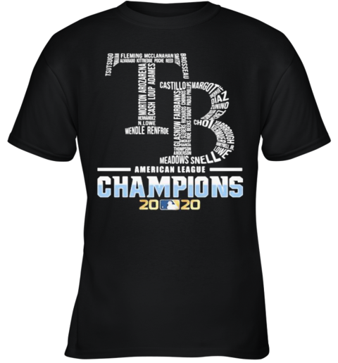 Tampa Bay Rays Logo American League Champions 2020 Youth T-Shirt