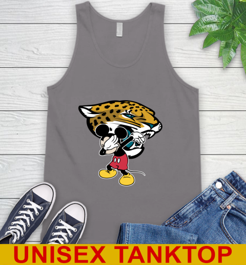 Jacksonville Jaguars NFL Football Dabbing Mickey Disney Sports Tank Top 7