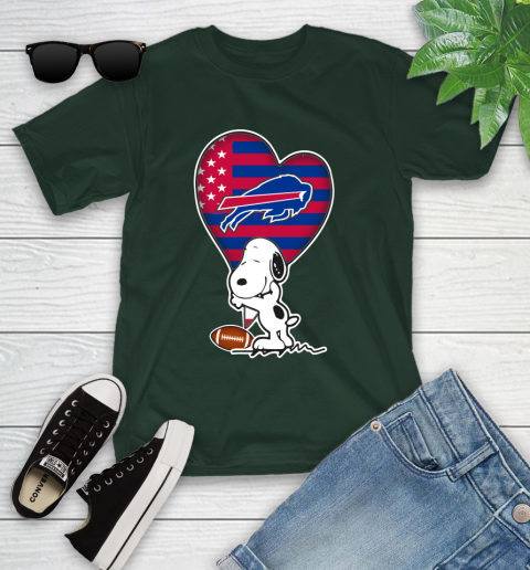 Buffalo Bills NFL Football The Peanuts Movie Adorable Snoopy Youth T-Shirt 5