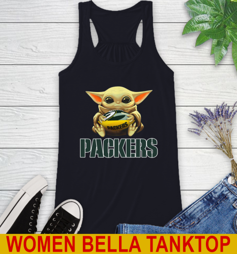 NFL Football Green Bay Packers Baby Yoda Star Wars Shirt Racerback Tank 10