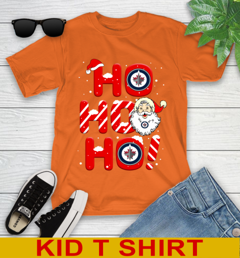 Winnipeg Jets NHL Hockey Ho Ho Ho Santa Claus Merry Christmas Shirt Youth T-Shirt 8