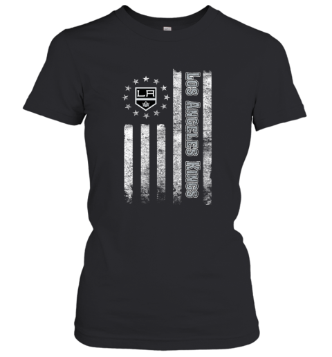 NHL American Flag Hockey Sports Los Angeles Kings Women's T-Shirt