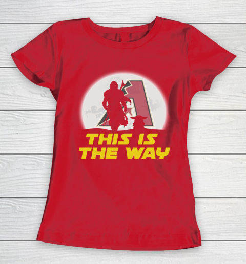 Arizona Diamondbacks MLB Baseball Star Wars Yoda And Mandalorian This Is The Way Women's T-Shirt 9