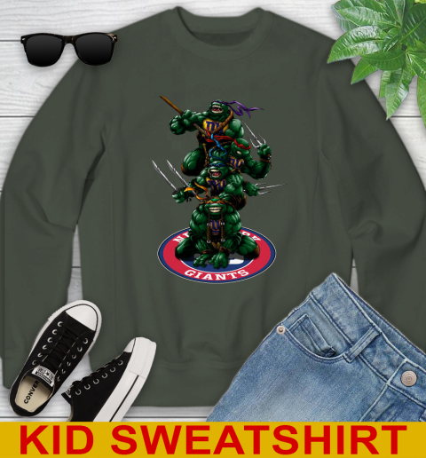 NFL Football New York Giants Teenage Mutant Ninja Turtles Shirt Youth Sweatshirt 9