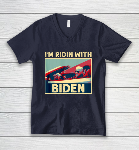 I'm Riding With Joe Biden V-Neck T-Shirt 2