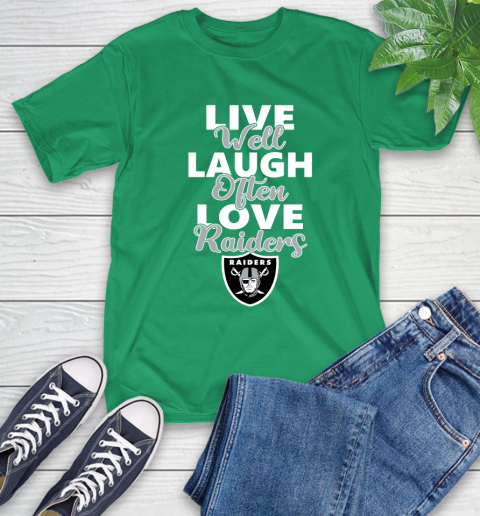 NFL Football Oakland Raiders Live Well Laugh Often Love Shirt T-Shirt 8