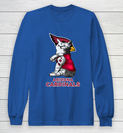 NFL Football My Cat Loves Arizona Cardinals Long Sleeve T-Shirt 6