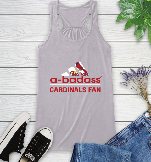 MLB A Badass St.Louis Cardinals Fan Adidas Baseball Sports Racerback Tank 4