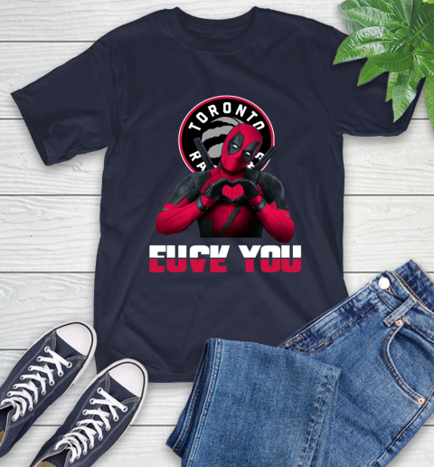NBA Toronto Raptors Deadpool Love You Fuck You Basketball Sports T-Shirt 3