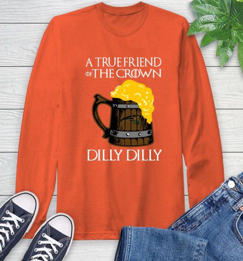 NBA Orlando Magic A True Friend Of The Crown Game Of Thrones Beer Dilly Dilly Basketball Long Sleeve T-Shirt 4