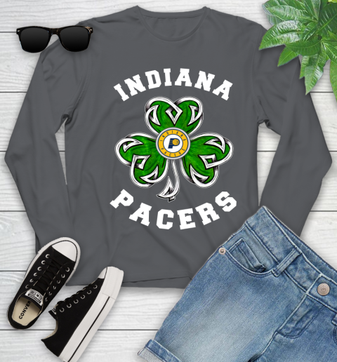 NBA Indiana Pacers Three Leaf Clover St Patrick's Day Basketball Sports Youth Long Sleeve 9